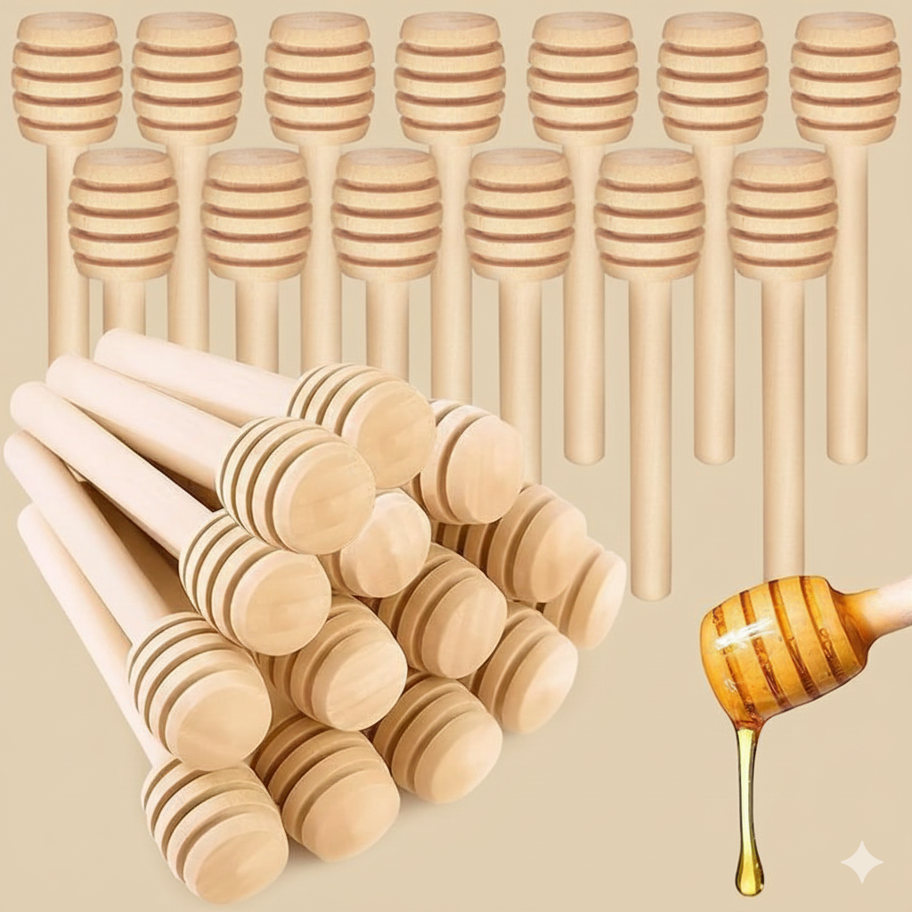 Wooden Honey Dipper Sticks